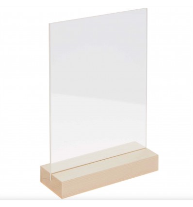 Support bois nature avec double plaque - Rico design