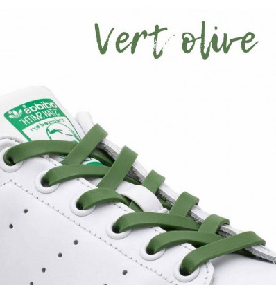 Lacets Silicone Larges Vert olive - Gorilla