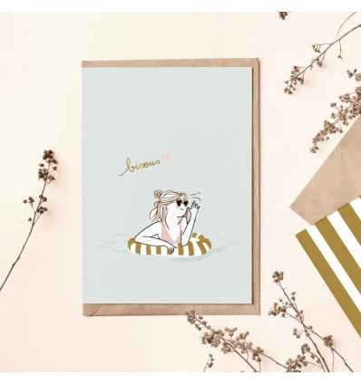 Carte double Plein de bisous - My Lovely Thing