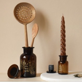 Flacon apothicaire ambré " La Vie est Belle " - Baubels 2