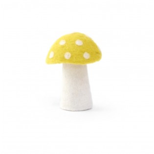 Champignon Dotty en feutre, Fleur en soufre (L) - Muskhane
