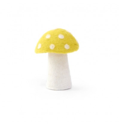 Champignon Dotty en feutre, Fleur en soufre (L) - Muskhane