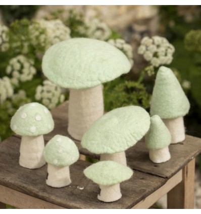 Champignon Dotty en feutre, Menthe (L) - Muskhane