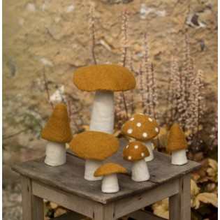 Champignon Morille en feutre, or - Muskhane 2