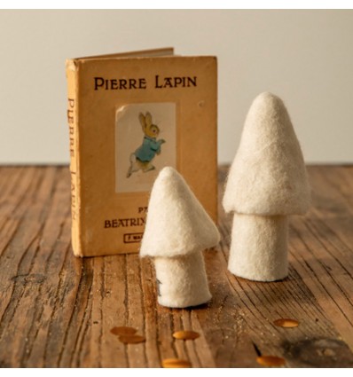 Champignon Morille en feutre, naturel - Muskhane