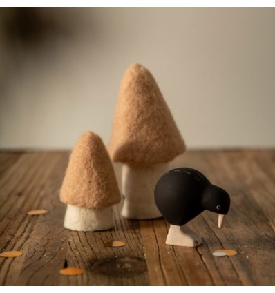 Champignon Morille en feutre, nude - Muskhane