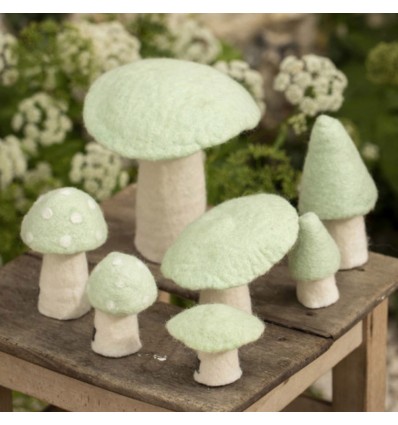 Champignon Morille en feutre, Menthe - Muskhane