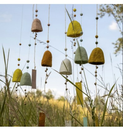Suspension cloche en feutre Menthe - Muskhane