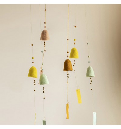 Suspension cloche en feutre Menthe - Muskhane