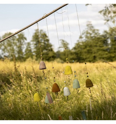 Suspension cloche en feutre Fleur de Soufre - Muskhane