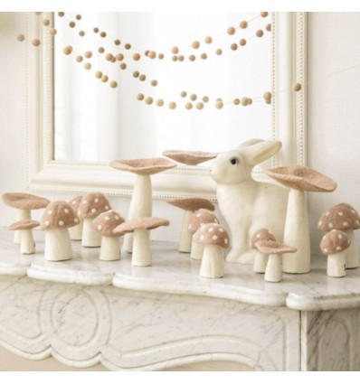 Champignon plat en feutre, nude - Muskhane