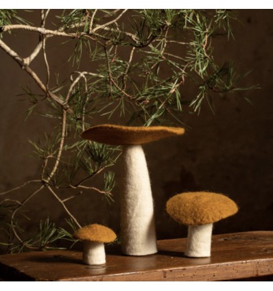 Champignon plat en feutre, Or - Muskhane