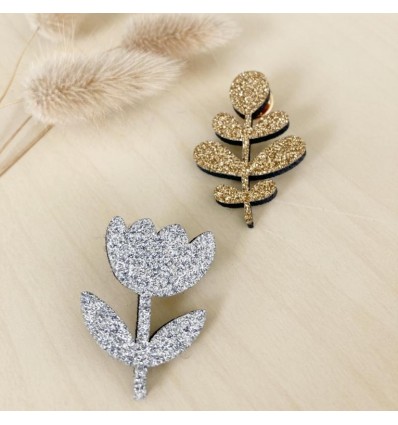 Pin's fleur dorée - Les Petites Hirondelles