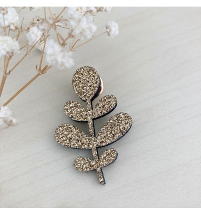Pin's fleur dorée - Les Petites Hirondelles