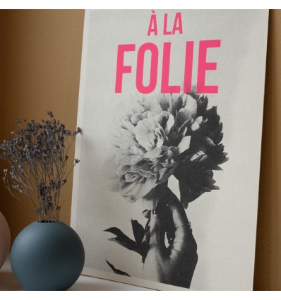 Affiche vintage A4 "A la folie" - Atelier Kencre