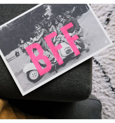 Carte vintage "BFF" - Atelier Kencre
