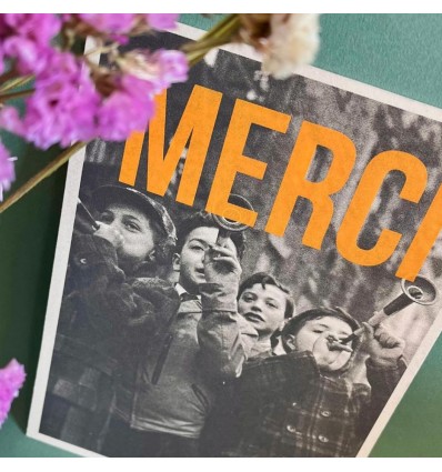 Carte vintage "Merci" - Atelier Kencre