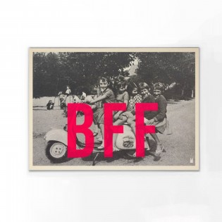 Carte vintage "BFF" - Atelier Kencre