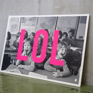 Carte vintage "LOL" - Atelier Kencre