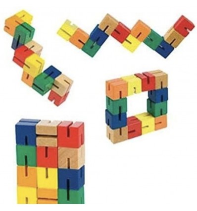Jeu cubes articulés en bois - One for Fun