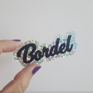 Autocollant glitter Bordel - Ranafout 2