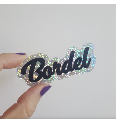 Autocollant glitter Bordel - Ranafout