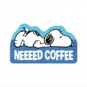 Autocollant Snoopy need coffee
