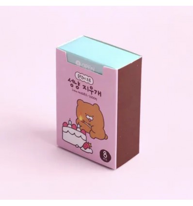 8 gommes boite d'allumettes