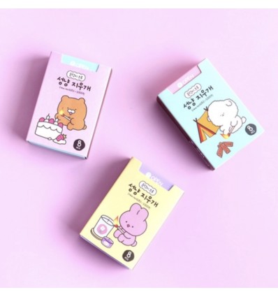 8 gommes boite d'allumettes