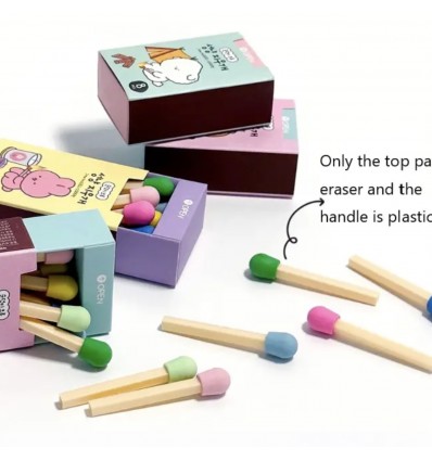 8 gommes boite d'allumettes