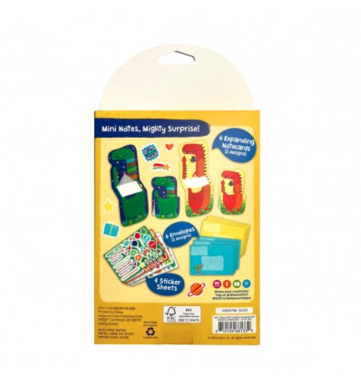 Papier à lettres et stickers Dino et dragon - Ooly