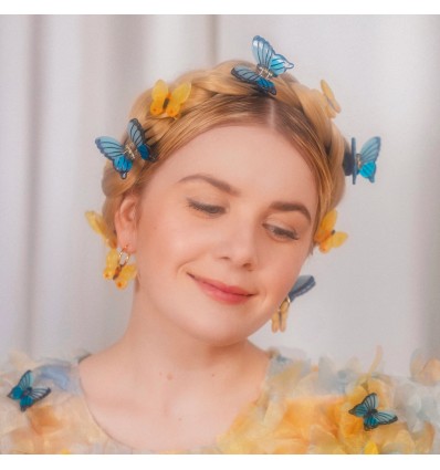 Petite Pince à cheveux Papillon bleu - Coucou Suzette