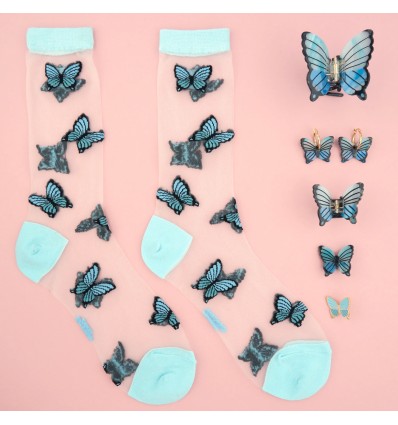 Petite Pince à cheveux Papillon bleu - Coucou Suzette