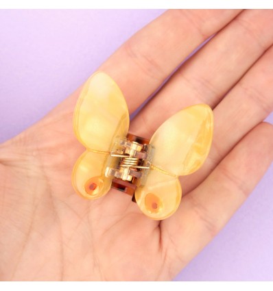 Petite Pince à cheveux Papillon jaune - Coucou Suzette