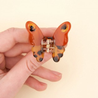 Petite Pince à cheveux Papillon marron - Coucou Suzette