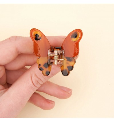 Petite Pince à cheveux Papillon marron - Coucou Suzette