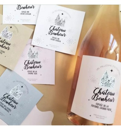 Etiquette annonce grossesse "La Famille s'agrandit" - Pamela Loops