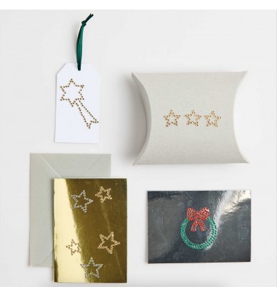 14 autocollants strass étoiles filantes - Rico Design