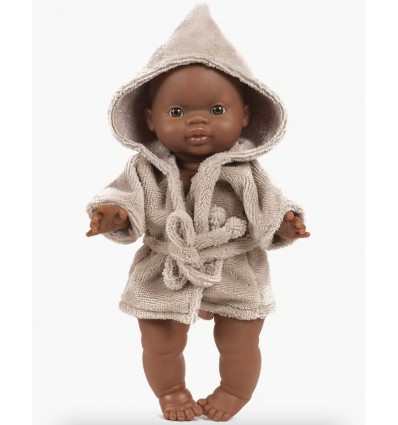 Peignoir en éponge "Galet" pour poupée - Minikane