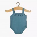 Body à bretelles maille côtelée "Paon" - Minikane