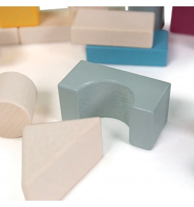 Seau de 50 formes en bois - Bigjigs