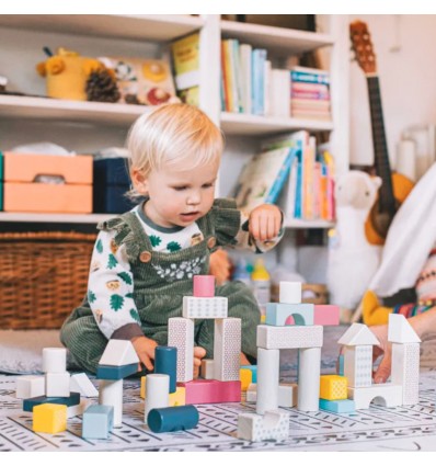 Seau de 50 formes en bois - Bigjigs