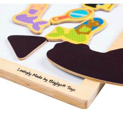 Tableau magnétique cadre bois - Bigjigs