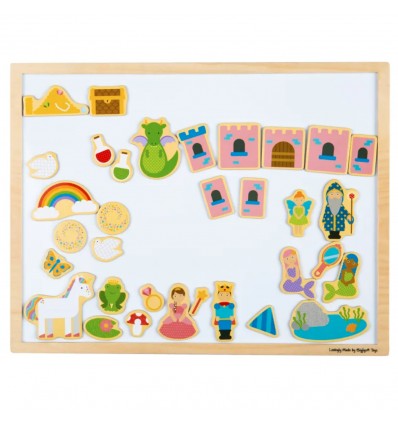 Tableau magnétique cadre bois - Bigjigs