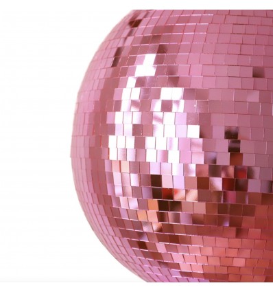 Boule à facettes rose 40 cm
