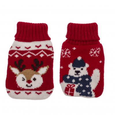 Chauffe-mains tricoté de Noël