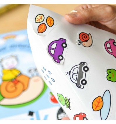 Boite de 100 stickers Animaux et posters - Poppik