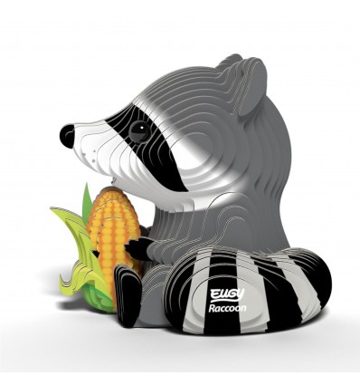 Eugy puzzle Raton laveur 3D en carton