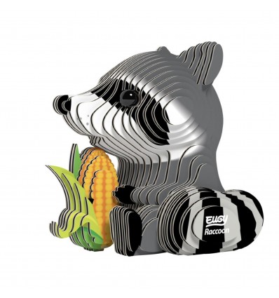 Eugy puzzle Raton laveur 3D en carton