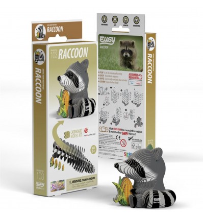 Eugy puzzle Raton laveur 3D en carton